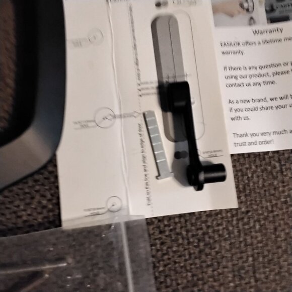 Easilok Sliding Glass Door Lock Set With Template & Screws Black - Picture 3 of 5